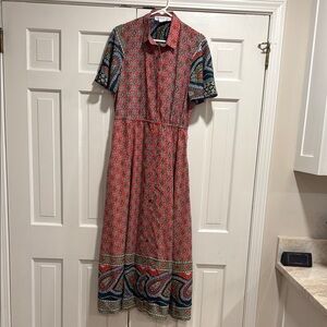 Gretchen Scott Designs Maxi Shirt Dress size L